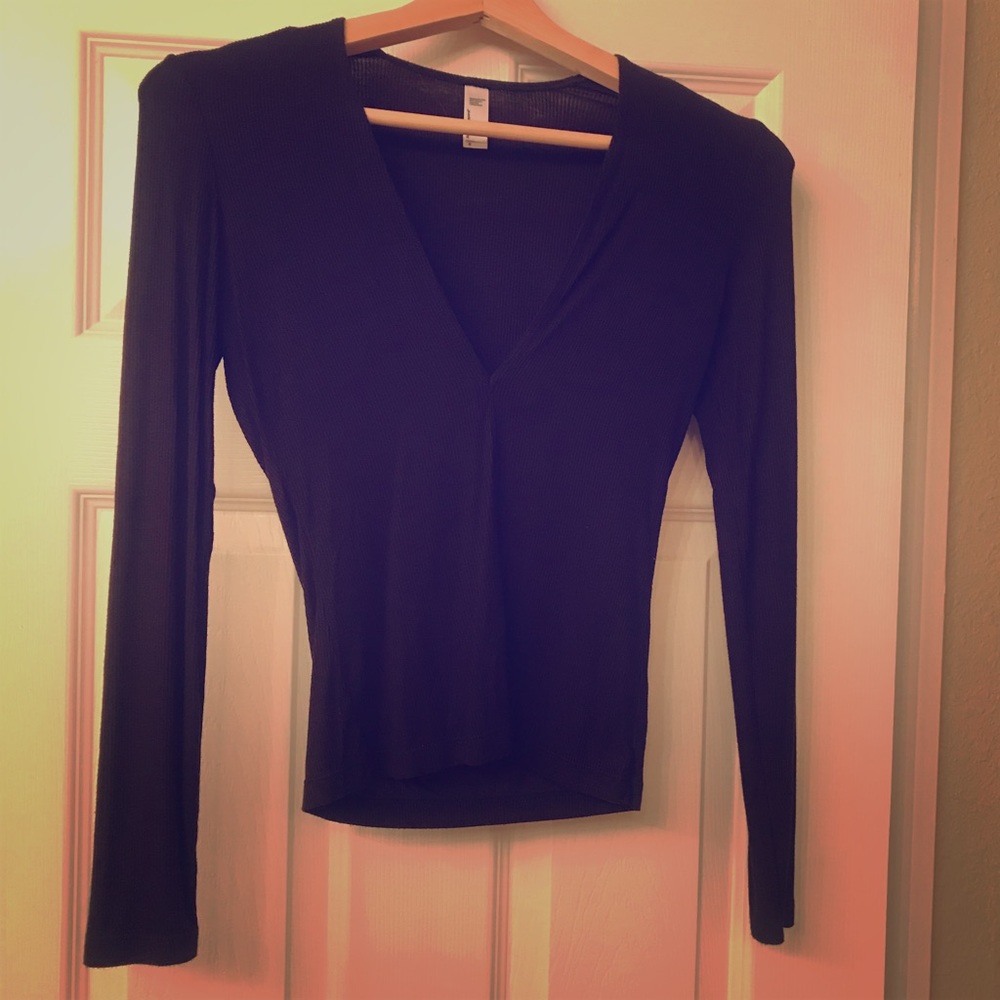 American Apparel knit black top